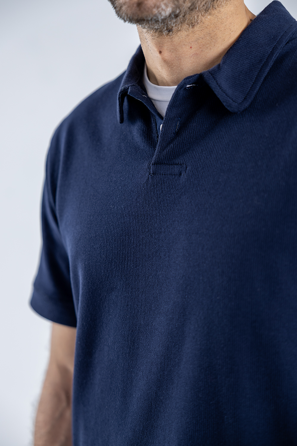 Cotton polo sweater