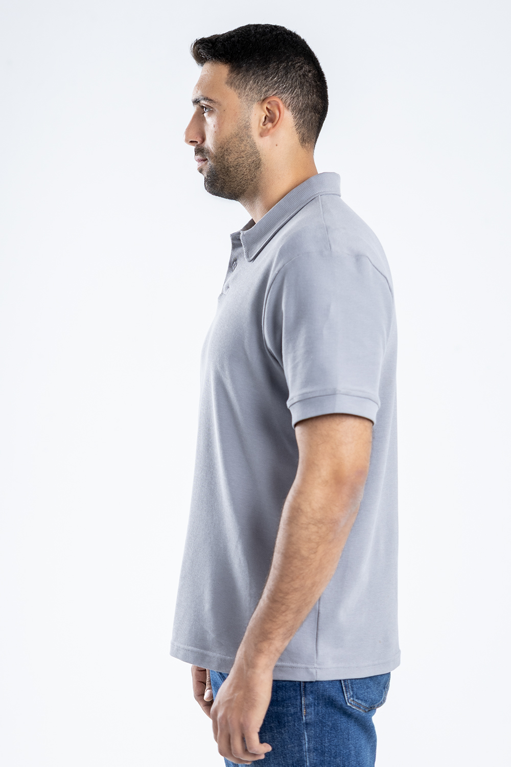 Cotton polo sweater