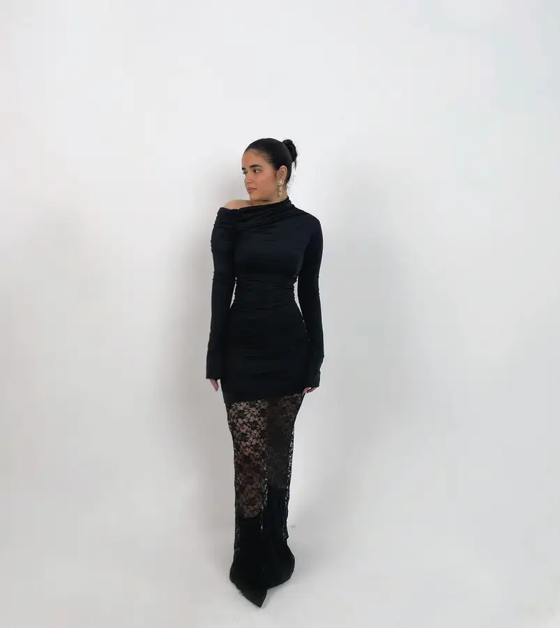SCULPT ONE-SIDE SHORT DRESS
