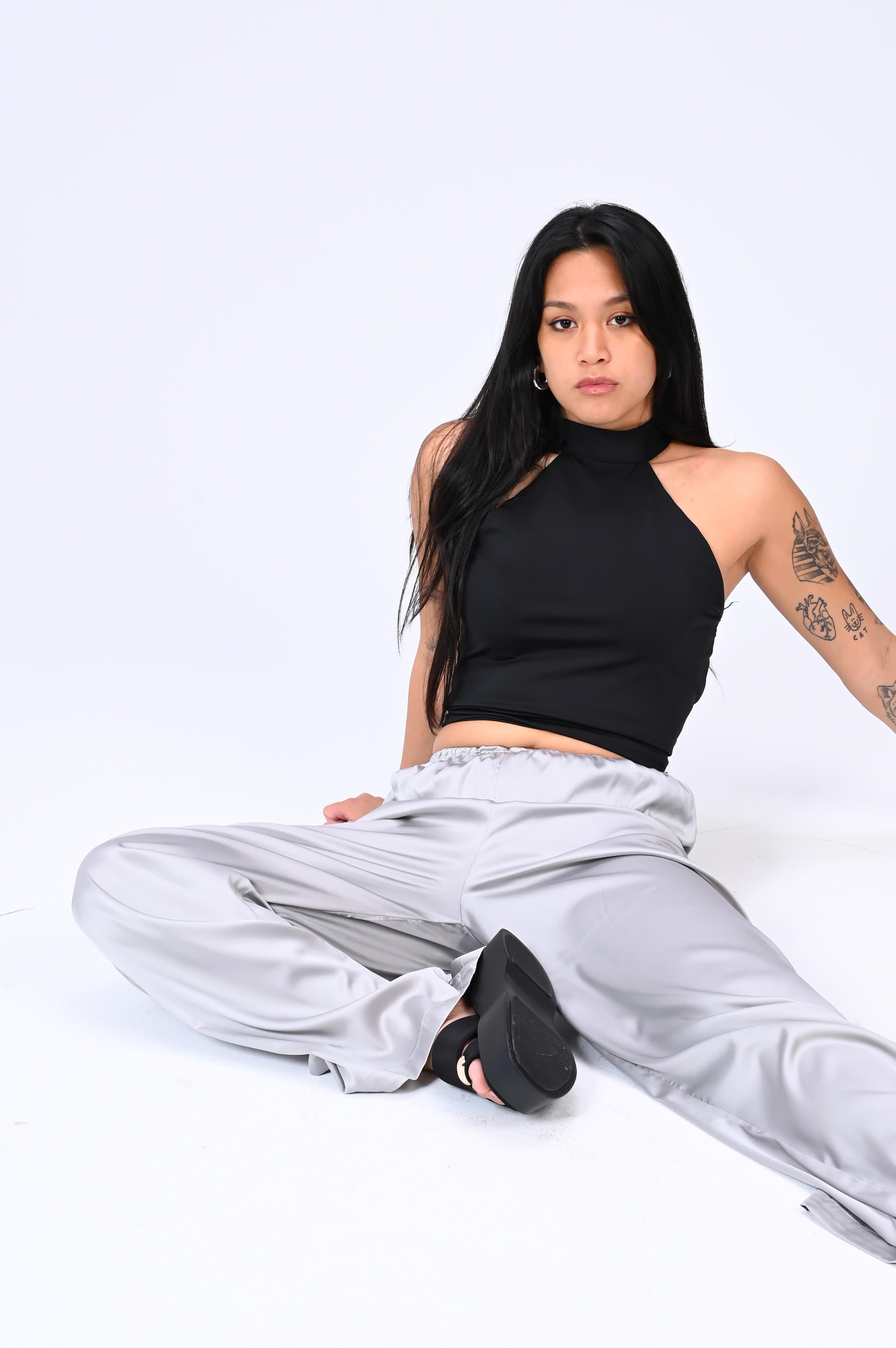 Silk pants (Gray)