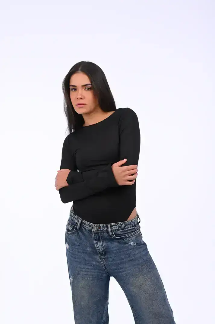 OPEN BACK BODYSUIT (black)
