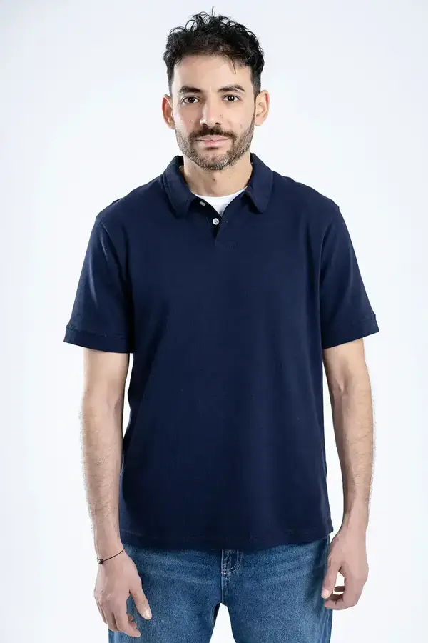 Cotton polo sweater