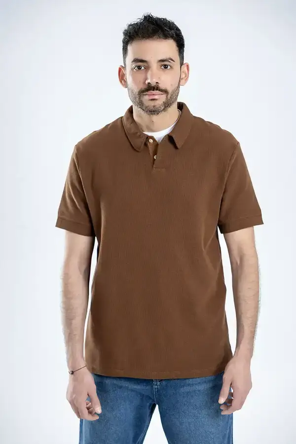 Cotton polo sweater